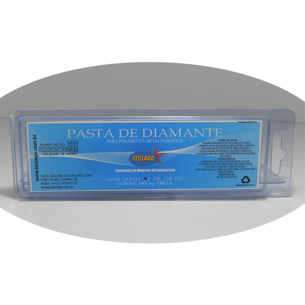 Pasta de diamante para polimento metalográfico de 3µm